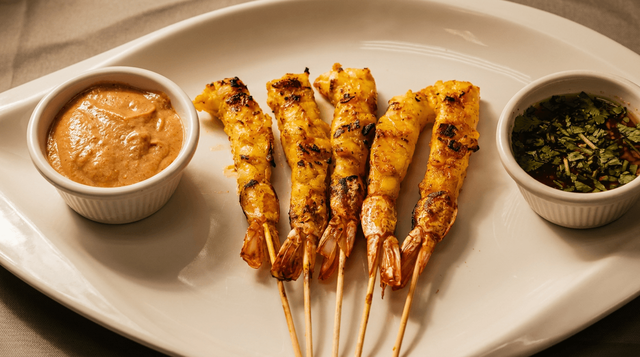 Shrimp Thai Satay (5 Pieces).