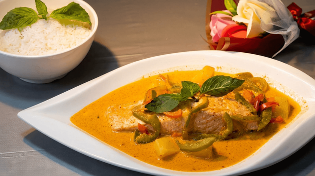 Salmon Panang Curry.