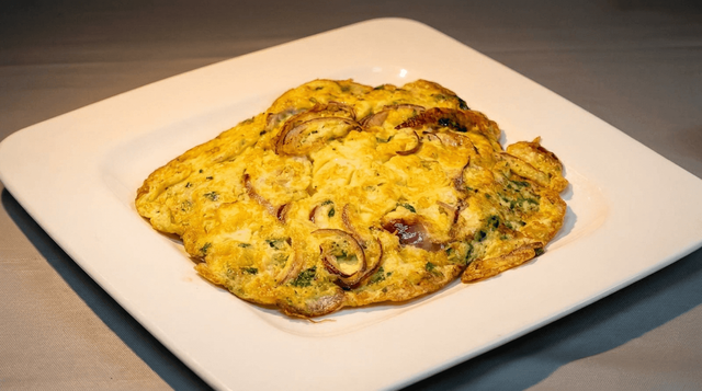 Egg Omelette with Shallot.